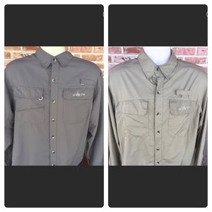Two Habit Men’s Long Sleeve Fishing Shirt Size LG